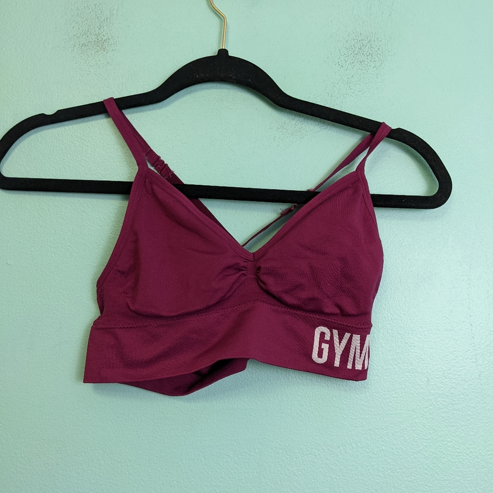 Gymshark Pink Unlined Bra Small
